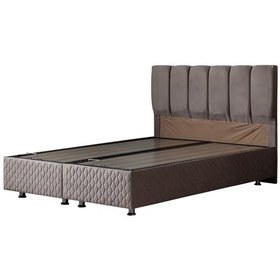 Resim Setaymobilya Baza, Tetra Gri Çift Kişilik Baza + Başlık, Mdf, Setay 