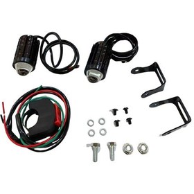 Resim Synodicmonth Motosiklet Yüksek Güçlü Lens Spot Işığı 6000k Led Çift Renkli Harici Spot Işıkları 8-80v Anahtarlı Farlar B 