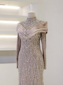 Resim Couture Marwa Tesettür Abiye - Lacivert / 50 