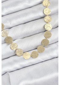 Resim Taşveoyunatölyesi Yuvarlak Plaka Model Gold Renk Kadın Kolye Tg27bko10827 Çok renkli 