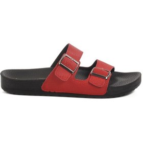 Resim Kırmızı Çift Bantlı Kadın Terlik 43.001 Z Kırmızı 