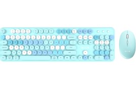 Resim Sones Aula Ac306 104 Tuşlu Retro Kablosuz Klavye + Fare Kombinasyonu Seti 