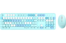 Resim Sones Aula Ac306 104 Tuşlu Retro Kablosuz Klavye + Fare Kombinasyonu Seti 