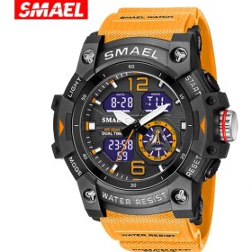 Resim Hanyang Turuncu Smael Spor Saatler Erkekler Izle Dijital Çift Ekran Kronometre Şok Dayanıklı Su Geçirmez Saatler Erkekler Için Moda Kol Saatleri (Yurt Dışından) 