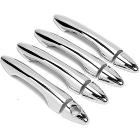 Resim Aubyhe Hyundai Tucson Ix35 2010-2012 Kapı Kolu Koruması, Abs Kaplama, Chrome Dekoratif Trim, Koruyucu Aksesuar 8 Adet 