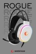Resim Rampage Rogue Beyaz Usb 7.1 Surround Rgb Ledli Gaming Oyuncu Mikrofonlu Kulaklık 