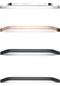 Resim İdil Alüminyum Metal Lüks Modern Mobilya Çekmece Mutfak Dolabı Kulpu Siyah 192mm 10 Adet Siyah 