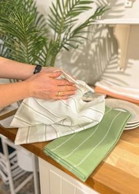 Resim The Mia Cotton Yeşil Mutfak Havlusu 2li Set 60x40 Cm 