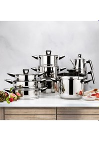 Resim Schafer Premium Çelik Çeyiz Seti 18 Parça-ınox Inox 