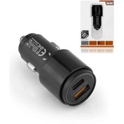 Resim 45w Pd Usb Oto Şarj Kafa Hızlı Şarj Çakmaklık Adaptörü, Usb-c Ve Usb-a Çıkışlı, İphone Ve Android Uyumlu 
