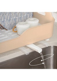 Resim Porsima Akl-060 Bej Lüks Tabaklık Bulaşıklık Bulaşık Sepeti 