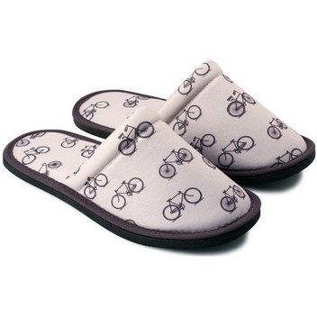 Erkek Beyaz Bisiklet Desenli Yumuşak Tabanlı Ev Terlik Beyaz