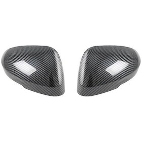 Resim Mitsubishi Outlander Dikiz Aynası Kapağı Kaplaması - Karbon Fiber Desen 