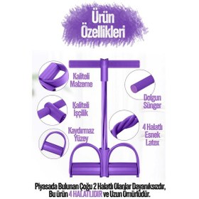 Resim Body Trimmer Mekik Kürek Çekme Bel İnceltme Aleti Evde Spor Lastikli Egzersiz Lastiği Mor 