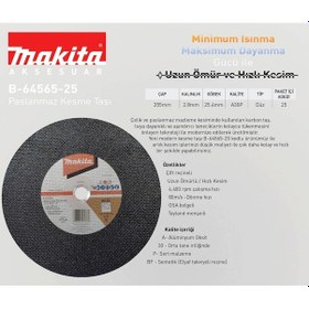Resim Makita B-64565 İnox 355x2.8x 25.4 Mm İnox Krom Kesme Taşı 1 Adet 