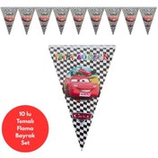 Resim İyiki Doğdun Cars Temalı Flama Bayrak Set Süs Tüm Yaşlar 