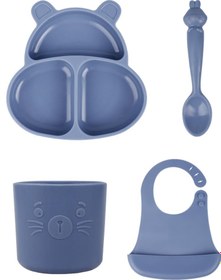 Resim Pandish Huppo Beslenme Seti 4'lü - Mavi - Mavi / Standart 
