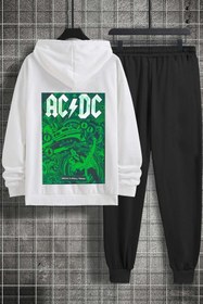 Resim uyguntarz Unisex Acdc Baskılı Eşofman Takımı 