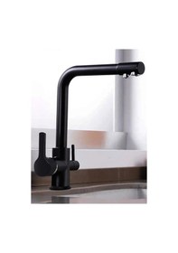 Resim L&G Premium 3 Yollu Musluk Arıtmalı Krom Eviye Bataryası Su Arıtma Musluğu 