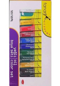 Resim Canson Çok Amaçlı Sanatsal Blok A5 200 Gr 20 Yaprak 1 Adet Fanart 12 Renk Yağlı Boya Fırça Palet Spatula Fırça Temizleme 