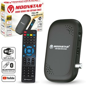 Resim UYDU ALICI MİNİ FULL HD DAHİLİ WIFI YOUTUBE (BLUETOOTH İLE KANAL DEĞİŞTİRME) MOONSTAR DSR-6500 