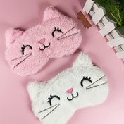 Resim 1 adet Kadınlar için Sevimli 3D Kedi Desenli Peluş Uyku Maskesi, Yumuşak Polar Göz Kapağı, Kokusuz, Pil Gerektirmez, Taşınabilir Seyahat Şekerleme Aksesuarı, Uyku Göz Maskesi 