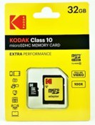 Resim Kodak Extra 32gb Micro Sd Hafıza Kartı Ve Adaptör Sdhc Class 10 