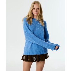 Resim Twist Karma Aksesuarlı Kadın Kazak (TW6250050267) 