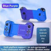 Resim Tialating Mavi B-D3 Tip-C Teleskopik Cep Telefonu Gamepad Bluetooth 5.0 Oyun Denetleyicisi Joystick Pubg Için Ios/android Için Ns Anahtarı/ps3/ps4 (Yurt Dışından) 