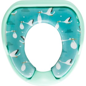 Resim Softy Jumbo Kids Bebek / Çocuk Yeşil Klozet Kapağı Adaptörü Yumuşak Sünger Dolgulu Yerli Üretim 