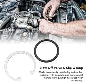 Resim Qiilu Blow Off Valve C Clip O Ring Set for HKS Blowoff Valve Flanş Adaptörü BOV C Clip O Ring Snap Ring Aksesuarları Değiştirme 
