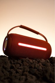 Resim KİNGER Boombox Yüksek Ses Bluetooth Hoparlör Ios Android Bilgisayar Tv Çift Bass Suya Ve Toza Dayanıklı 