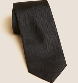 Resim Regular Fit Dokulu Kravat - Siyah / 1SIZE 