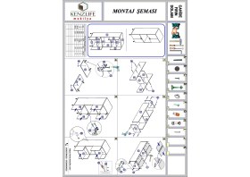 Resim Kenzlife fırın dolabı cahide cvz 180*65*50 mutfak XLARGE ayaklı banyo kiler ofis 