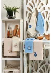 Resim Formeya 6'lı Mutfak Kurulama Bezi Waffle Desen 40x60 Cm 6 Adet Mavi 