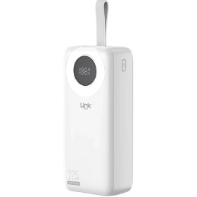 Resim Linktech P223 30000 Mah 22.5W LED Ekranlı Type-C + Lightning Sabit Kablolu Powerbank 