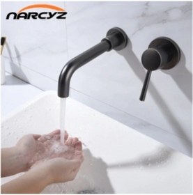 Resim Banyo Lavabo Bataryası Ankastre Sıva Altı Dahil Siyah 