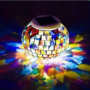 Resim Gaojunshop01 Renk Değiştiren Solar Led Mozaik Top Bahçe Lambası Style1 Dekorasyon Hediyelik 