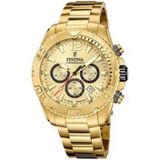 Resim Festına F20684/1 Tımeless Chronograph Erkek Kol Saati Altın 