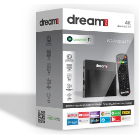 Resim Dreamstar W2 Android Tv Box + Bluetooth Kafa Üstü Kulaklık Hediyeli | Android 12 – Netflix – Youtube – 4K UHD 