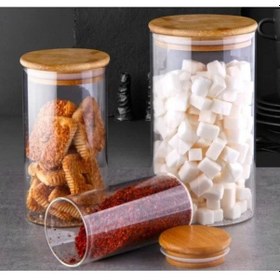 Resim Gönül Gnl3839 Borosilikat Cam Kavanoz 3 Lü Çok Renkli 