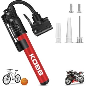 Resim Misda Store KB2203 87 Psı Bisiklet Lastik Şişirme Taşınabilir Mini El Pompası ve Bisiklet Montaj Aparatı, Kırmızı/siyah 