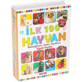 Resim 1741 Flash Card İlk 100 Hayvanlar Eğitici Kartlar 
