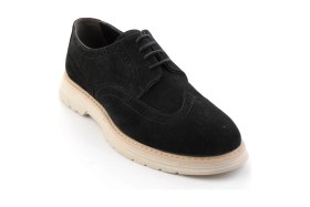 Resim Bambi Siyah Hakiki Deri Erkek Oxford Ayakkabı E01698002602 