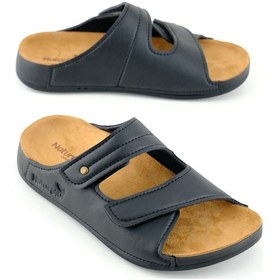 Resim Gezer Naturela Kadın Yazlık Suni Deri İki Cırt Cırtlı Kemer Ayarlanabilir Comfort Taban Günlük Terli Siyah 