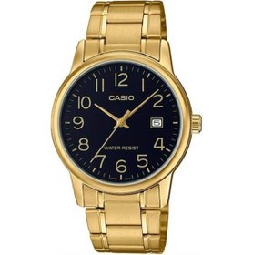 Resim Casio Mtp-v002g-1budf Quartz Çelik Altın Rengi Siyah 37 Mm Erkek Kol Saati Altın 