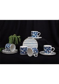 Resim Aryıldız Foglia 12 Parça 6 Kişilik Türk Kahve Fincan Seti Ar238196 Çok Renkli 