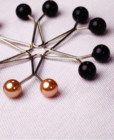 Resim Mim Eşarp 6'lı Şal Ve Eşarp Klipsi Kaymaz Metal Toka Siyah - Gold 