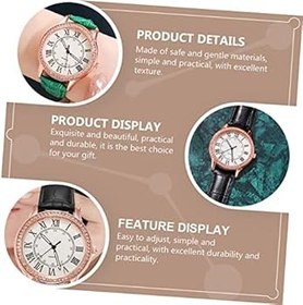 Resim 1pc Kadınlar Için Şık Kuvars Saat Işıltılı Taşlarla Tasarlanmış Vintage Kordonlu Saat Günlük Kullanım Için Uygun Kolay Okunabilir Dijital Ölçüler 