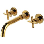 Resim Fause Duvardan Ankastre Lavabo Bataryası Altın Kda102-G 